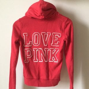 PINK zip up in red